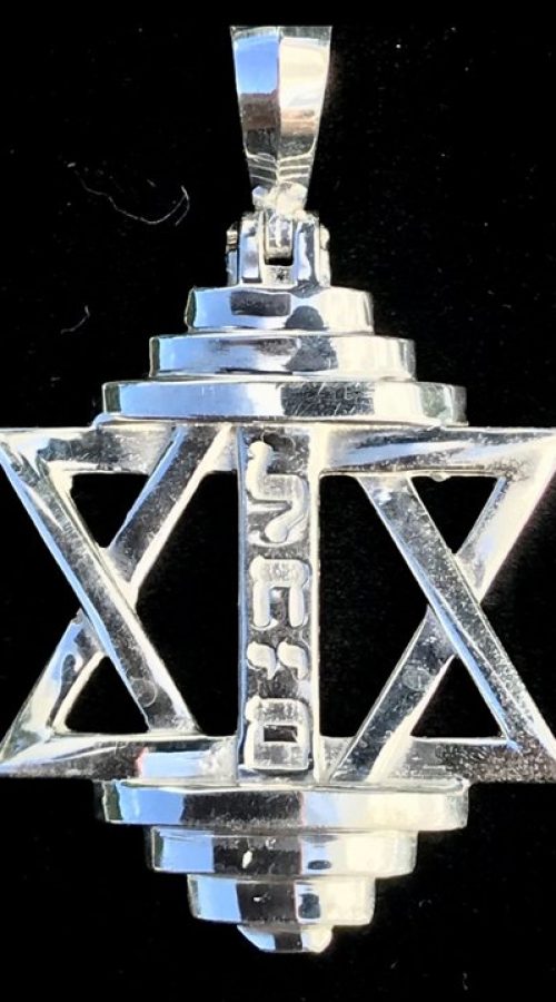 .925 STERLING SILVER HEBREW FAITH & FITNESS L’CHAIM PENDANT