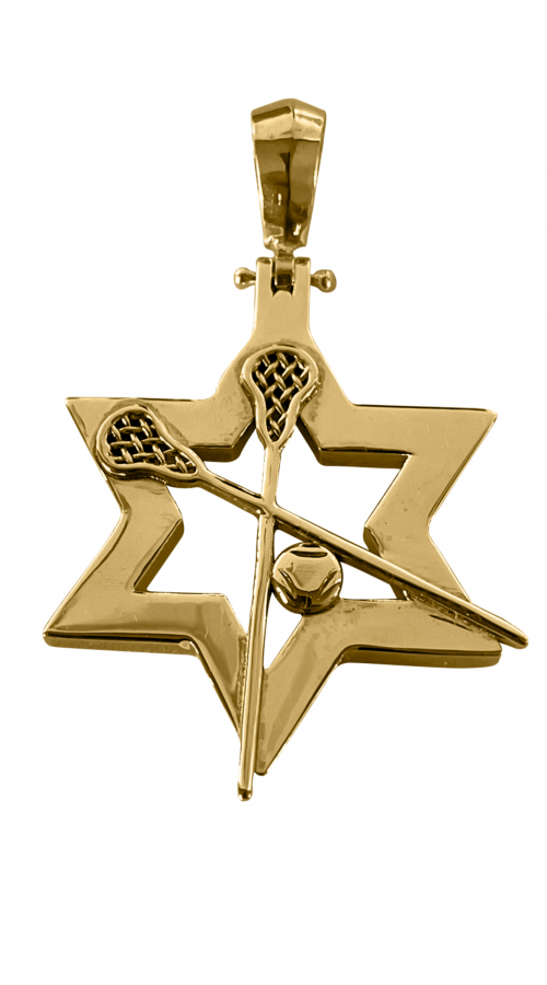 Yellow Lacrosse Jewelry Pendant