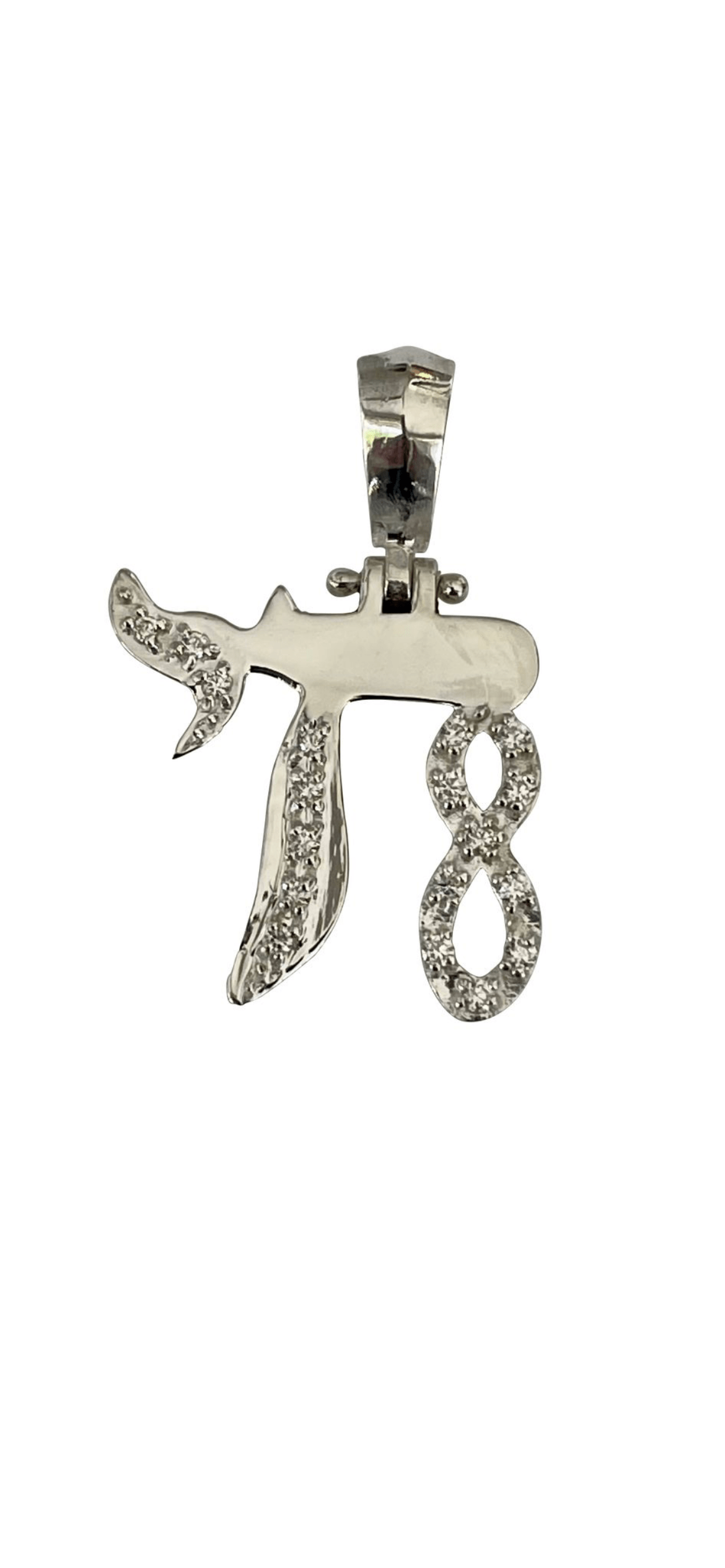 14K Gold 18 Diamonds 18 Chai Custom Name Plate Pendant Collection - Image 3