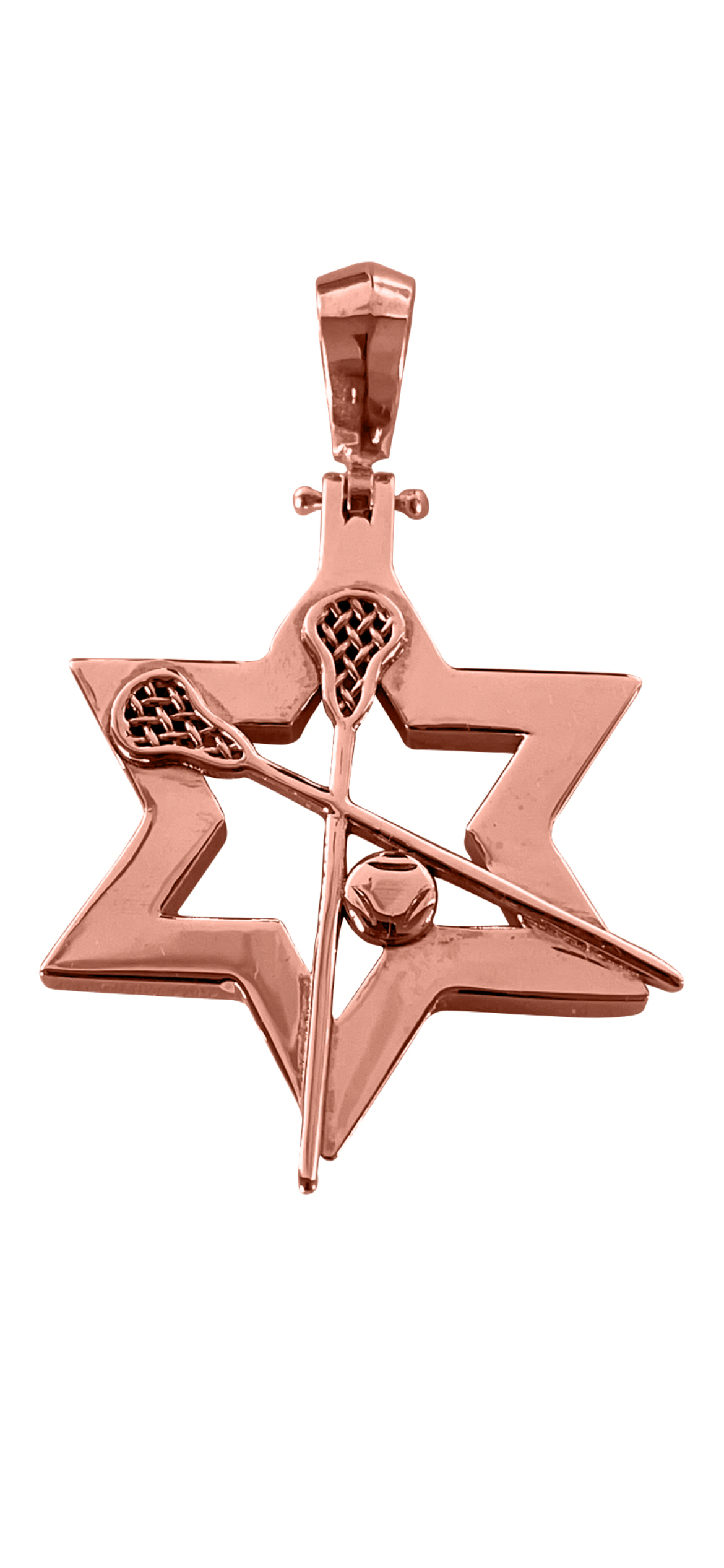 Rose Lacrosse Jewelry Pendant