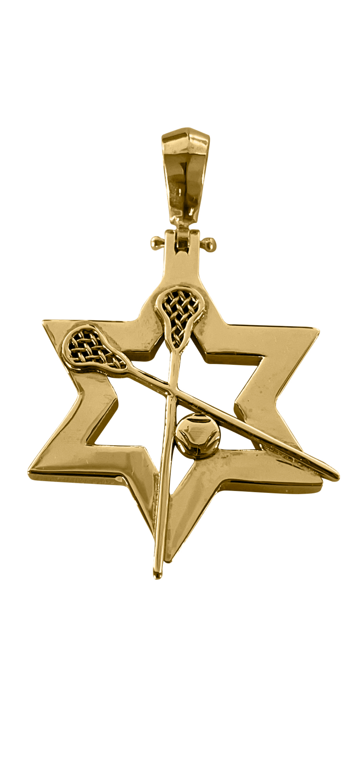 Yellow Lacrosse Jewelry Pendant