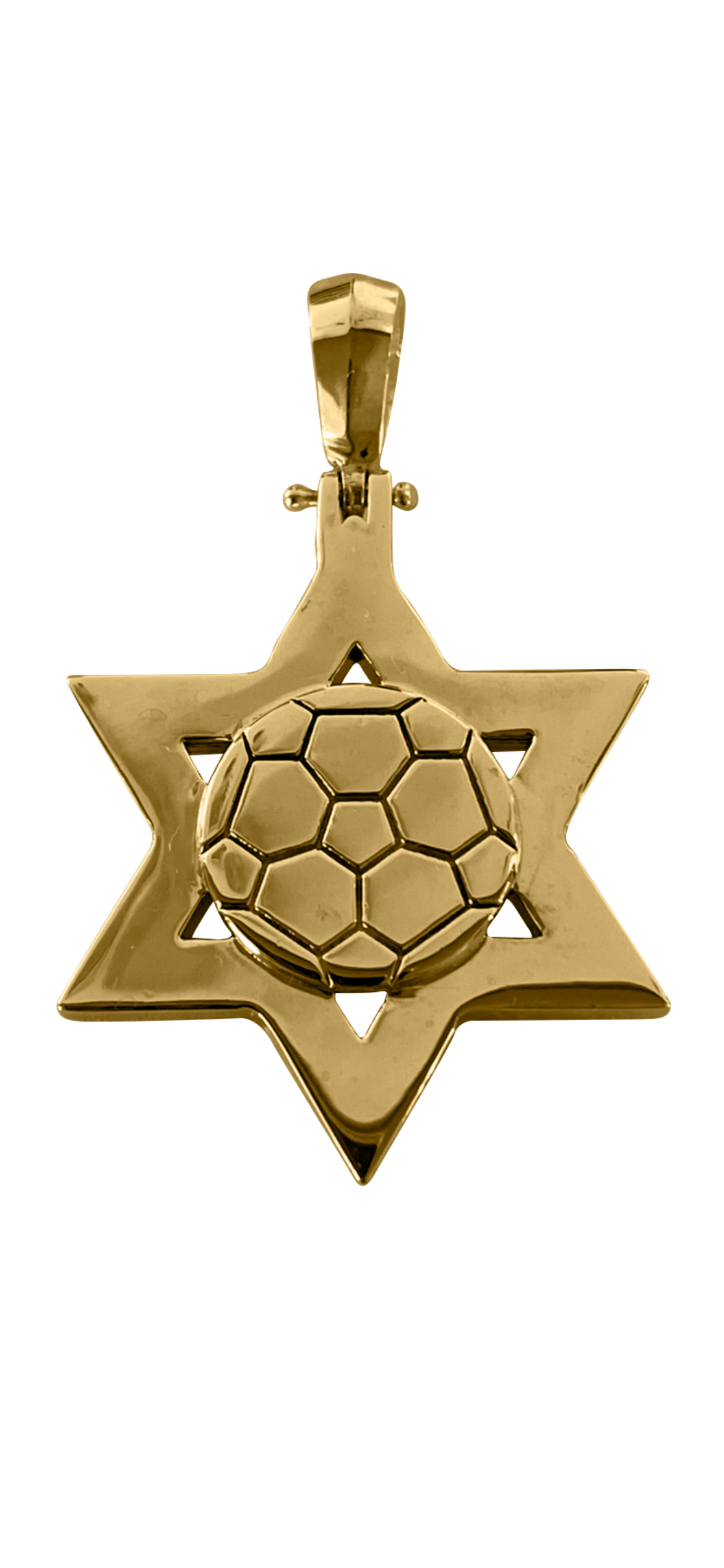 Yellow Soccer Jewelry Pendant