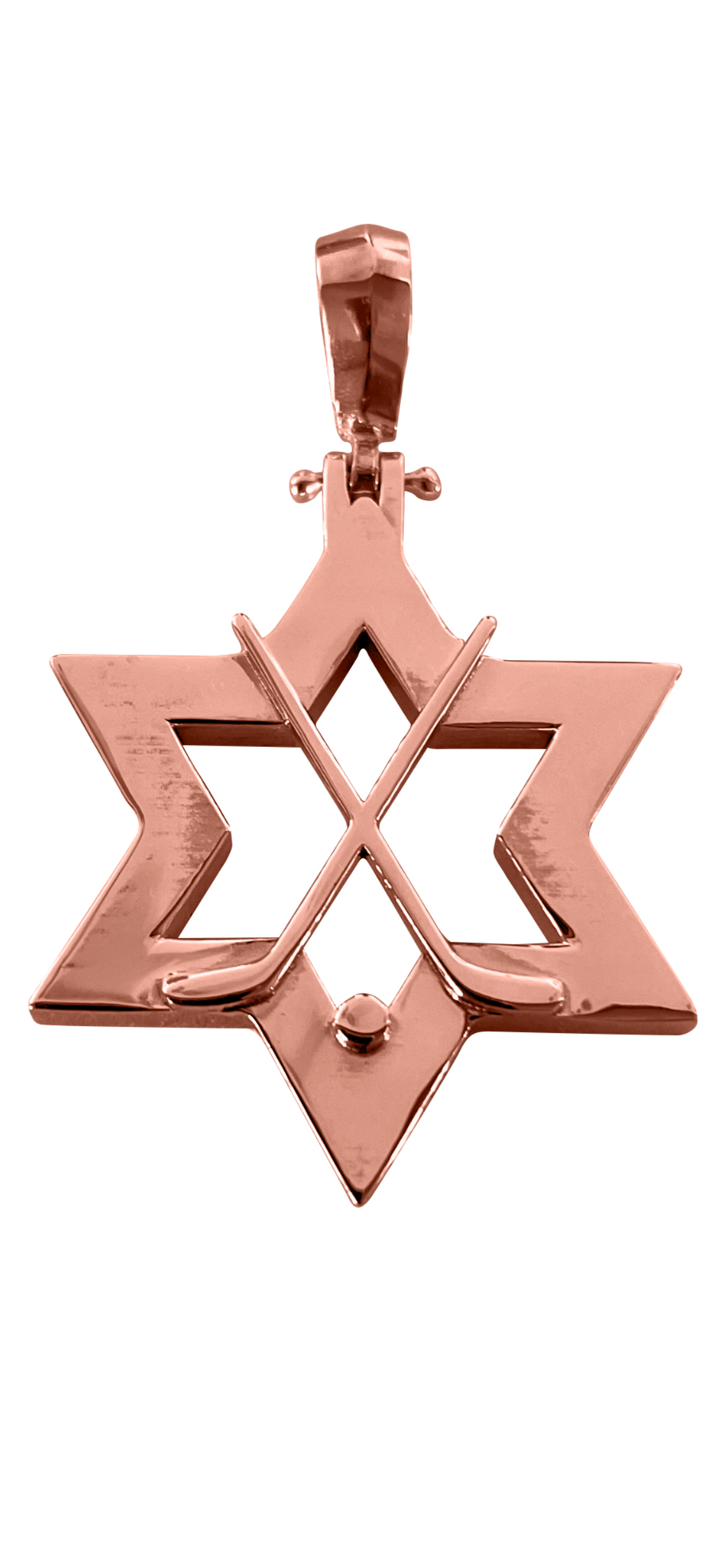 Rose Hockey Jewelry Pendant