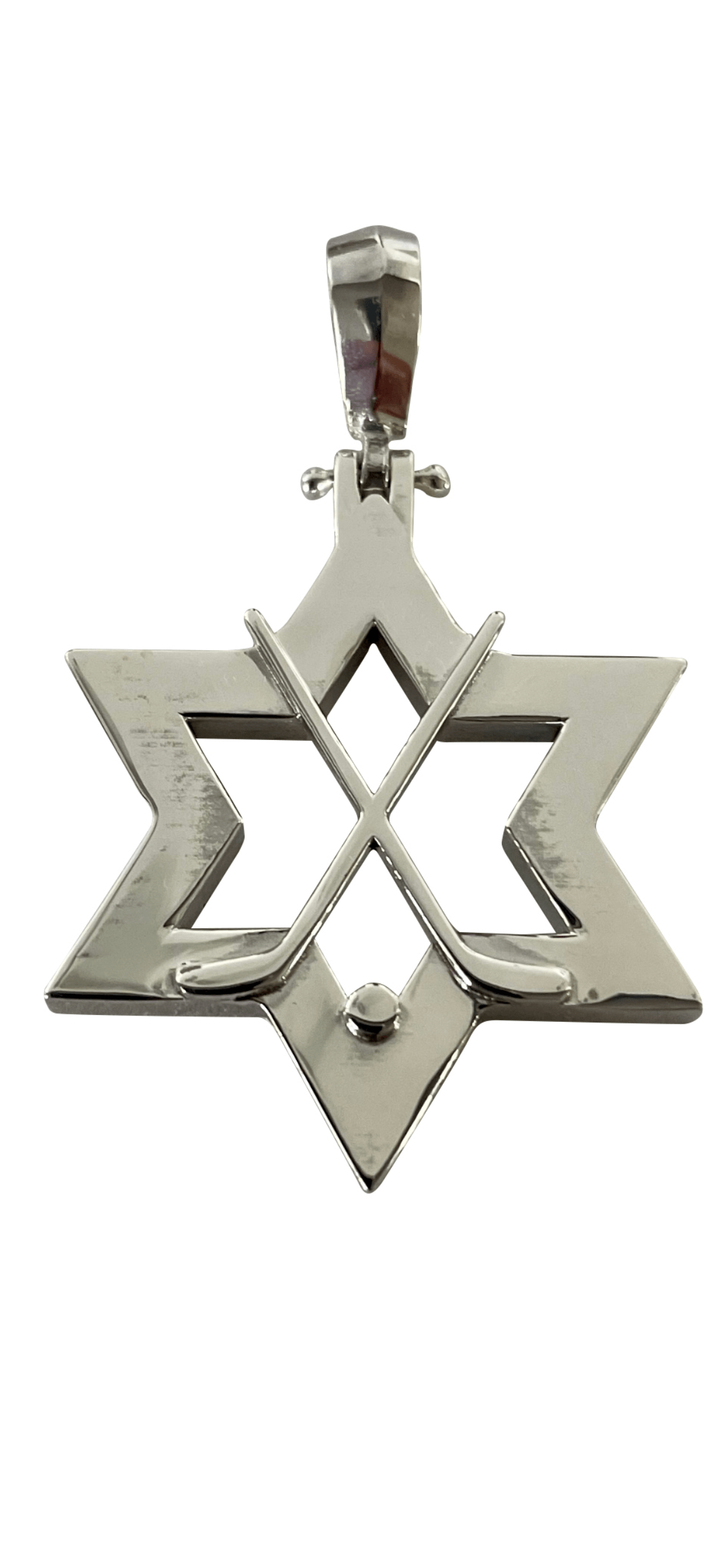 White Hockey Jewelry Pendant