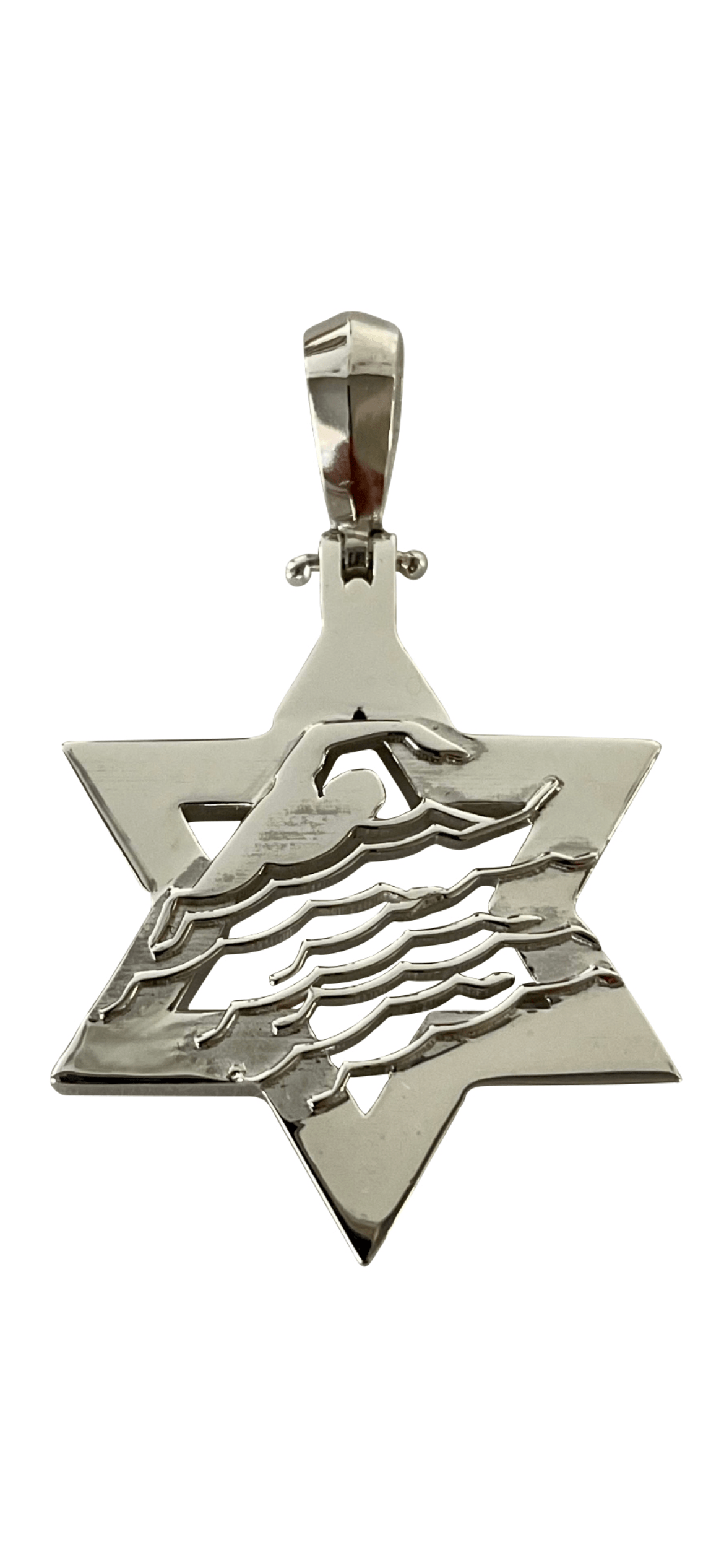 White Swimming Jewelry Pendant