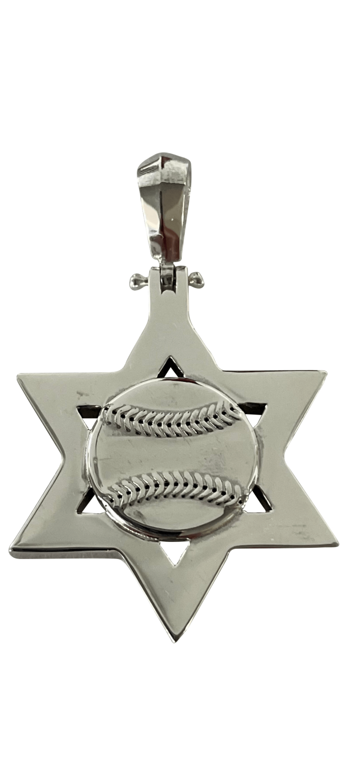White Gold Baseballs Pendant