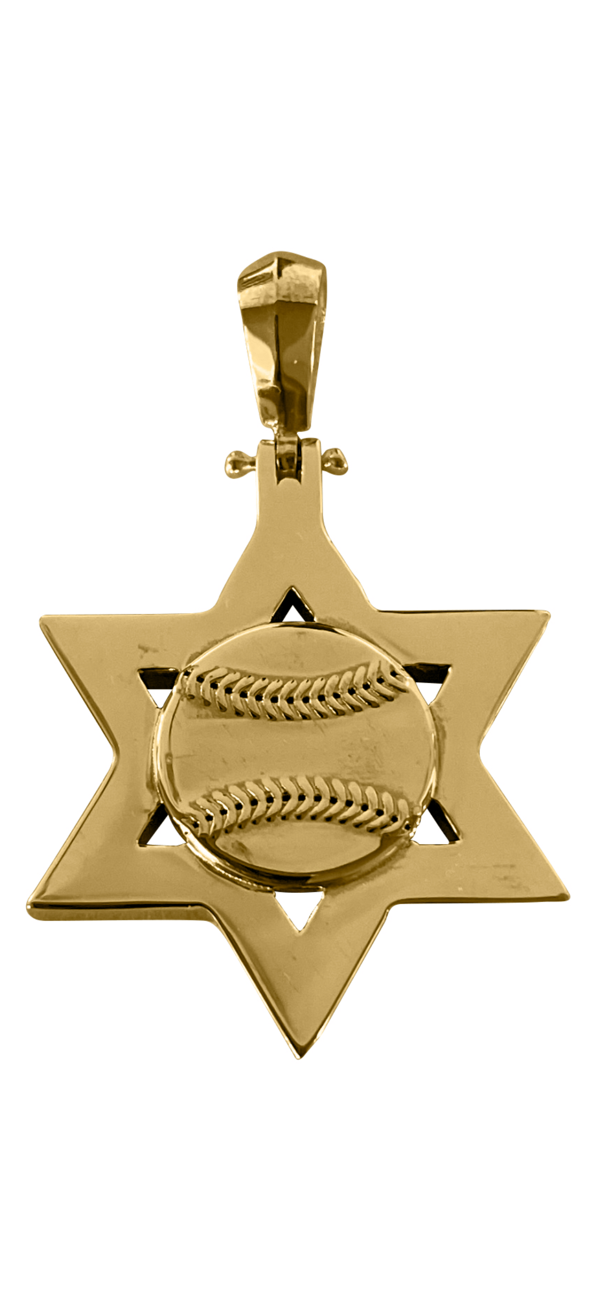 Yellow Gold Baseballs Pendant