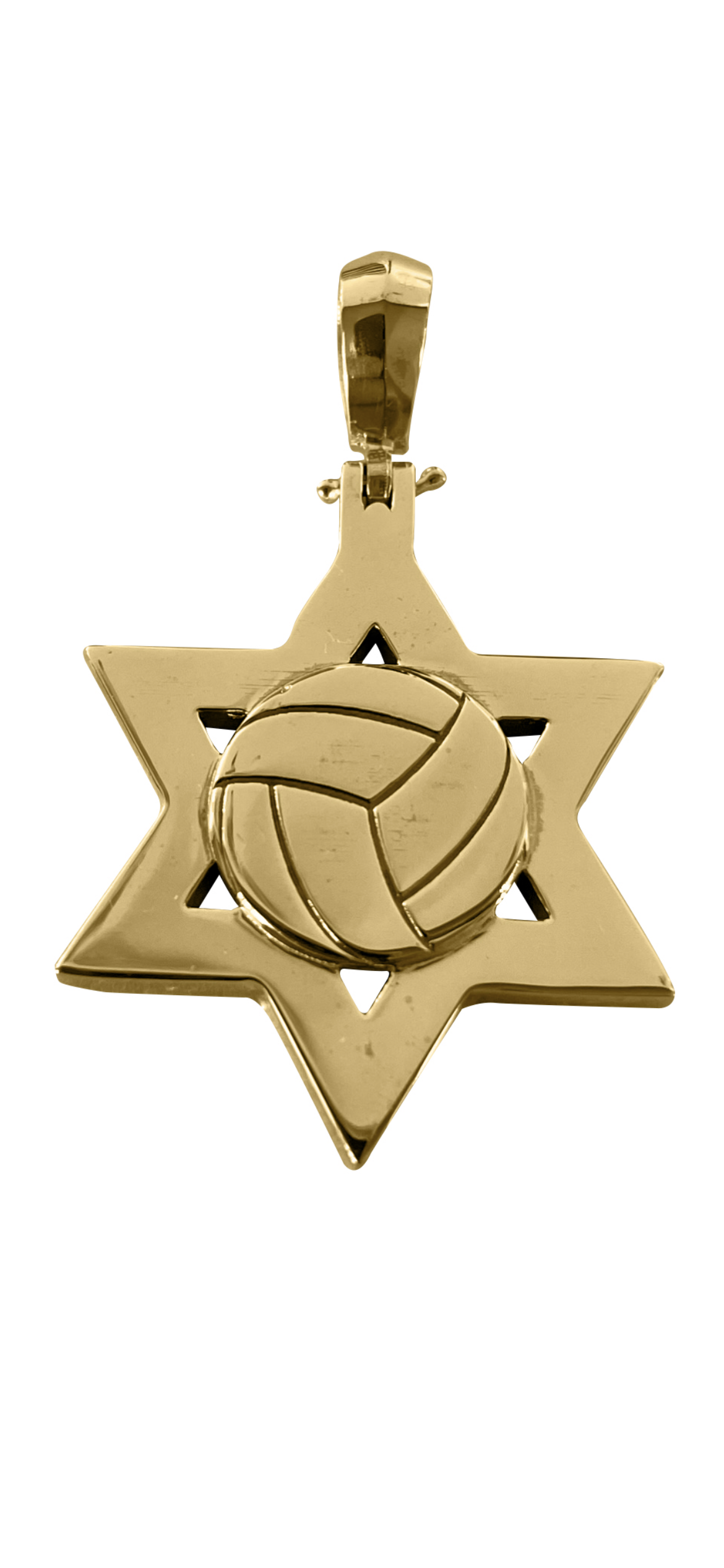 Yellow Volleyball Jewelry Pendant